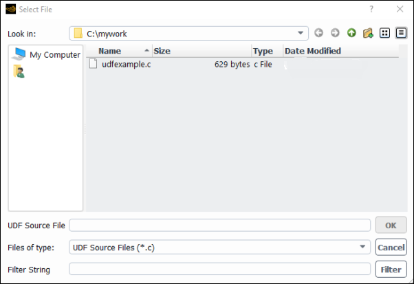 The Select File Dialog Box
