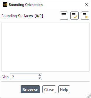 The Bounding Orientation Dialog Box