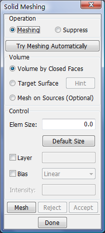 Solid Meshing.