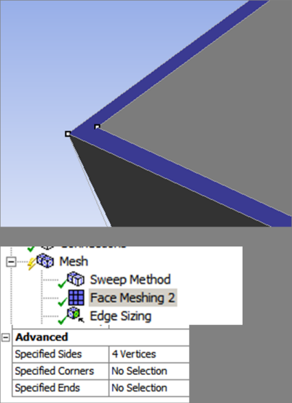 Axial Sweep Model: Face Meshing Control