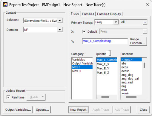 Report Window