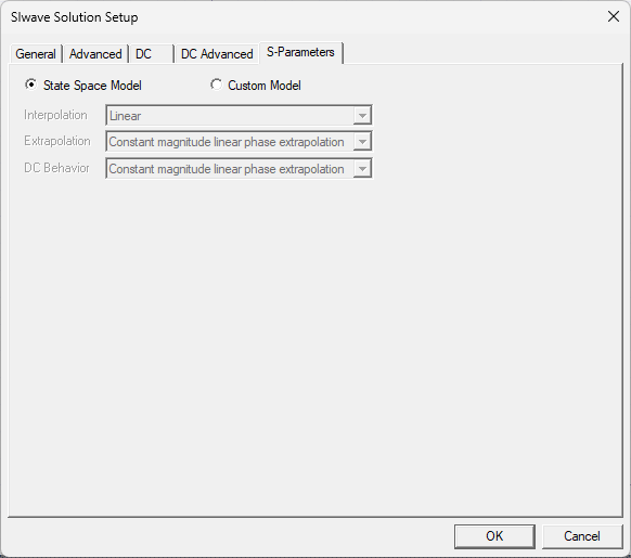 SIwave Solution Setup Window > S-Parameters Tab