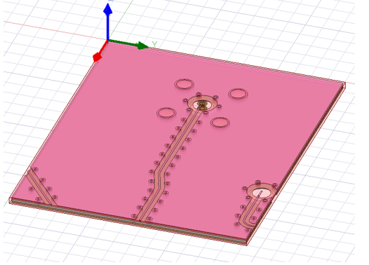 Modeler viewer displaying component and coordinate system.