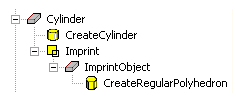 Imprint command shown in History tree.
