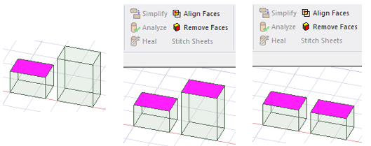 Models with faces selected.
