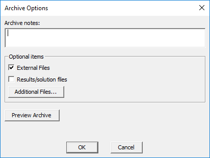 Archive Options