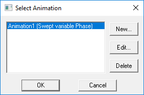 Select Animation dialog.