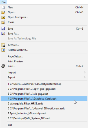 Recent Files