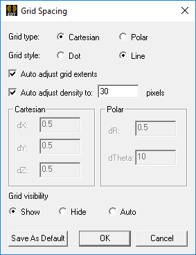 Grid Spacing Window