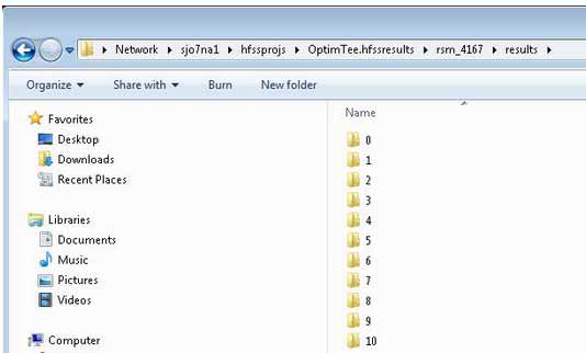 Windows File Explorer window. 11 folders numbered 0 through 10 listed. 