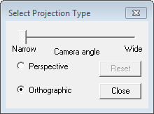 Select Projection Type dialog.