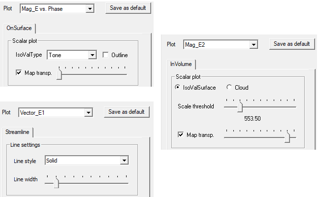 Attribute settings dialog. Color map tab.