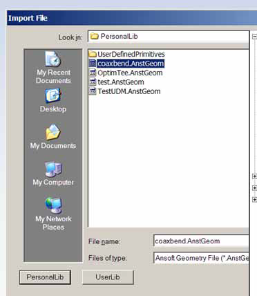 Import File window.