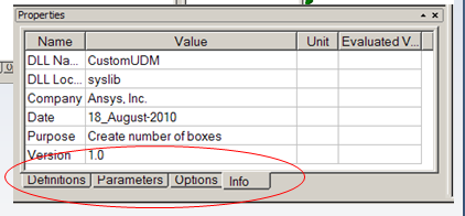 Properties dialog.