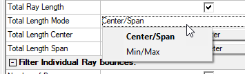TOtal Length Mode set to Center/Span.