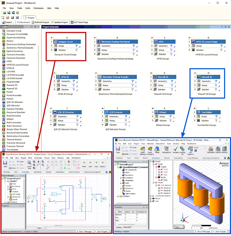 Workbench Linked to Projects