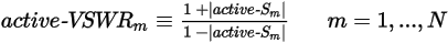 Active VSWR Equation.