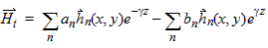 Equation for the electrical transverse component in a wwaveguide with a uniform cross-section.