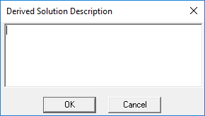 Derived Solution Description dialog