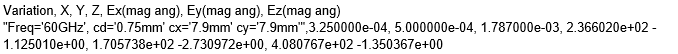 .csv file exmaple listing the antenna data.