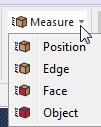 Measure drop-down menu.