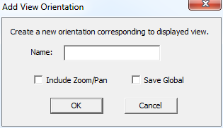 Add View Orientation dialog.