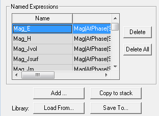 Named Expressions groupbox.