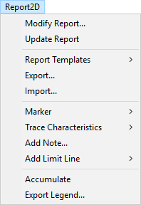 Report2D Menu