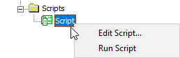 Scripts Submenu