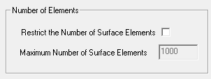 Close up view of the Number of Elements parameters