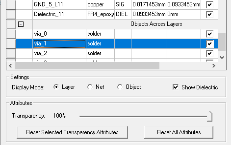 Object Attribute dialog.