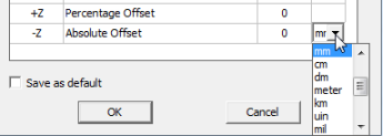 Units drop-down menu.