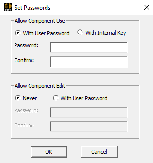 Set Passwords Window Set Passwords Window
