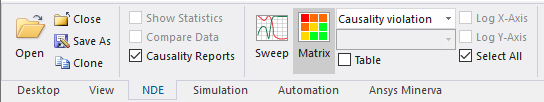 Ribbon, Matrix option selected. Ribbon, Matrix option selected.