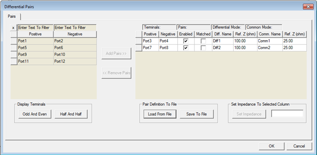 Differential Pairs Window