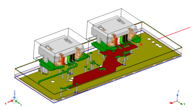 Model of 2 USB sockets.