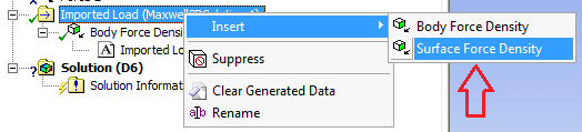 Insert> Surface Force Density