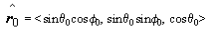 Scan-angle unit vector equation.
