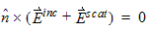 Equation for the total electric field on the conducting surface.
