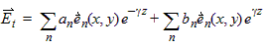 Equation for the electrical transverse component in a wwaveguide with a uniform cross-section.