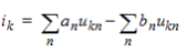 Set of currents definition, in summation notation.