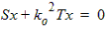 Matrix equation for a resonant frequency.
