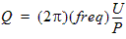 Equation for the quality factor.