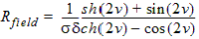 Equation for the real part of the field impedance.