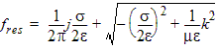 Equation for f sub res.