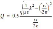 Incorrect equation for Q.