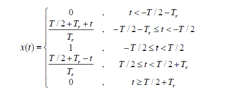 A set of equations describing a finite rise-time pulse