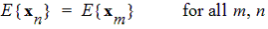 Expected value of a random variable.