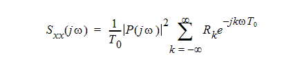 Power Spectral Density function of the random bit stream. 