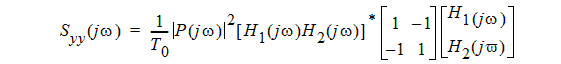 Cross-power spectral density function